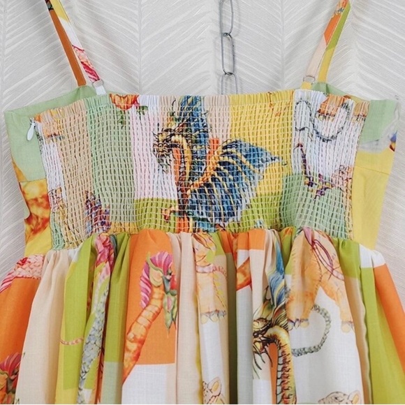 The Khaleesi MIDI Patchwork Sundress In Multi Print - Picture 13 of 15